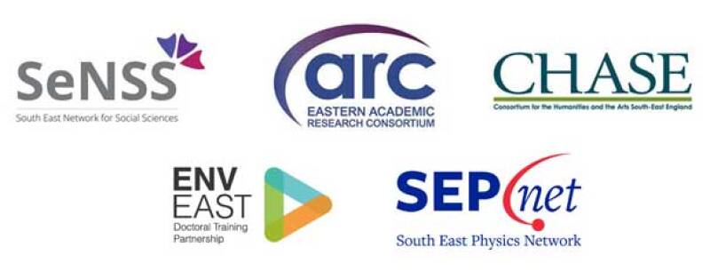 Logos of our doctoral training partnership providers