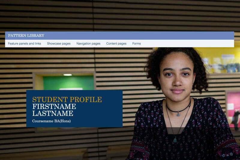 Screenshot of a student profile page