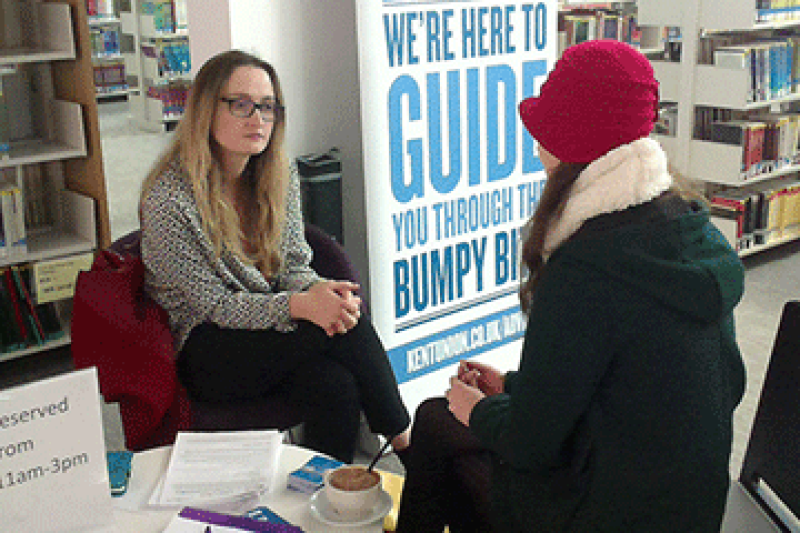 Student visiting the advice centres