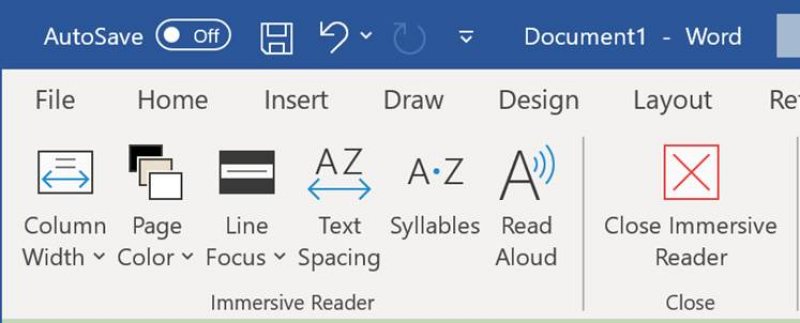 The text-to-speech settings in Immersive Reader.