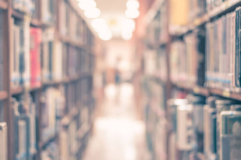 Blurred photo of library