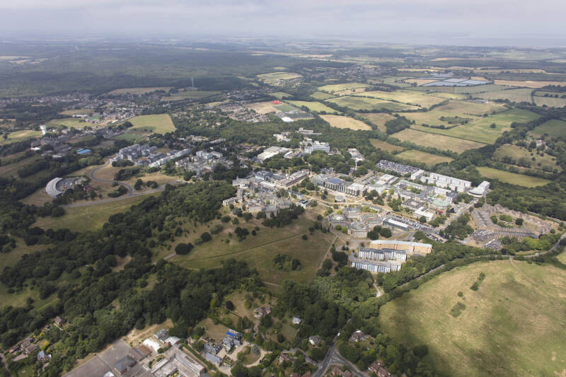 Aerial view of the University of Kent