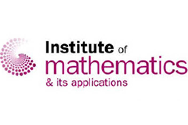 Institute of Mathematics and its Applications pink circle; pink and black text