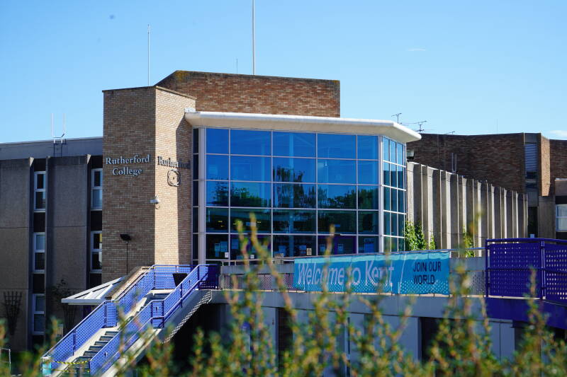 The front of the Rutherford College building.