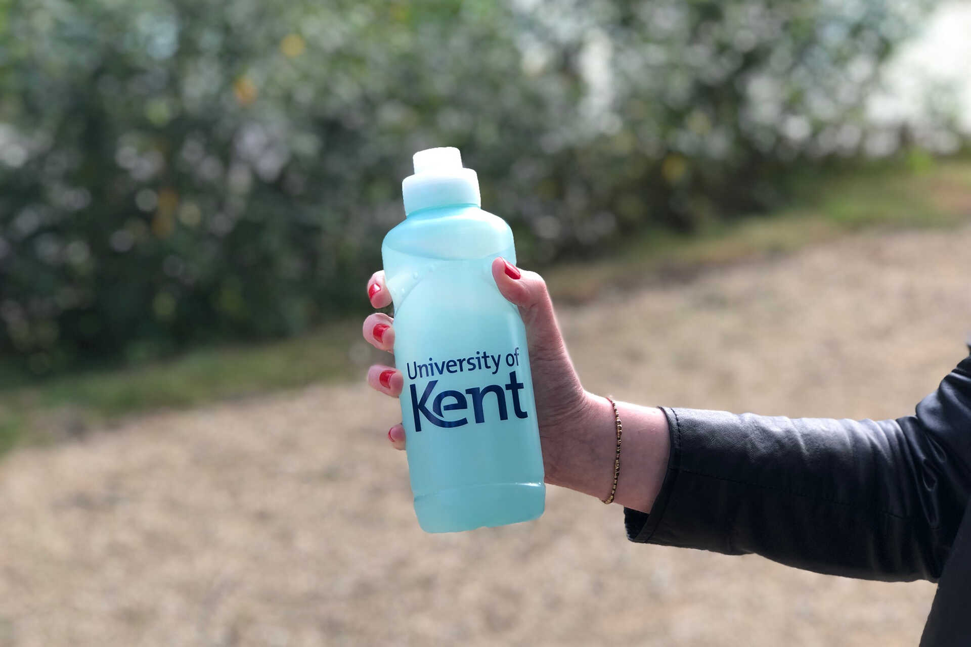 Reusable University of Kent water bottle