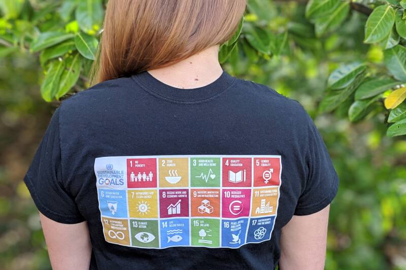 SDGs on a t shirt