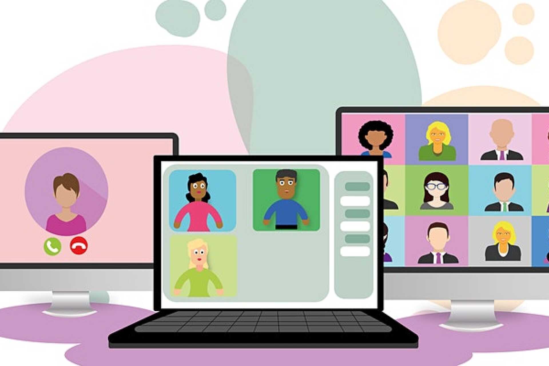 image icone showing live chat on computer