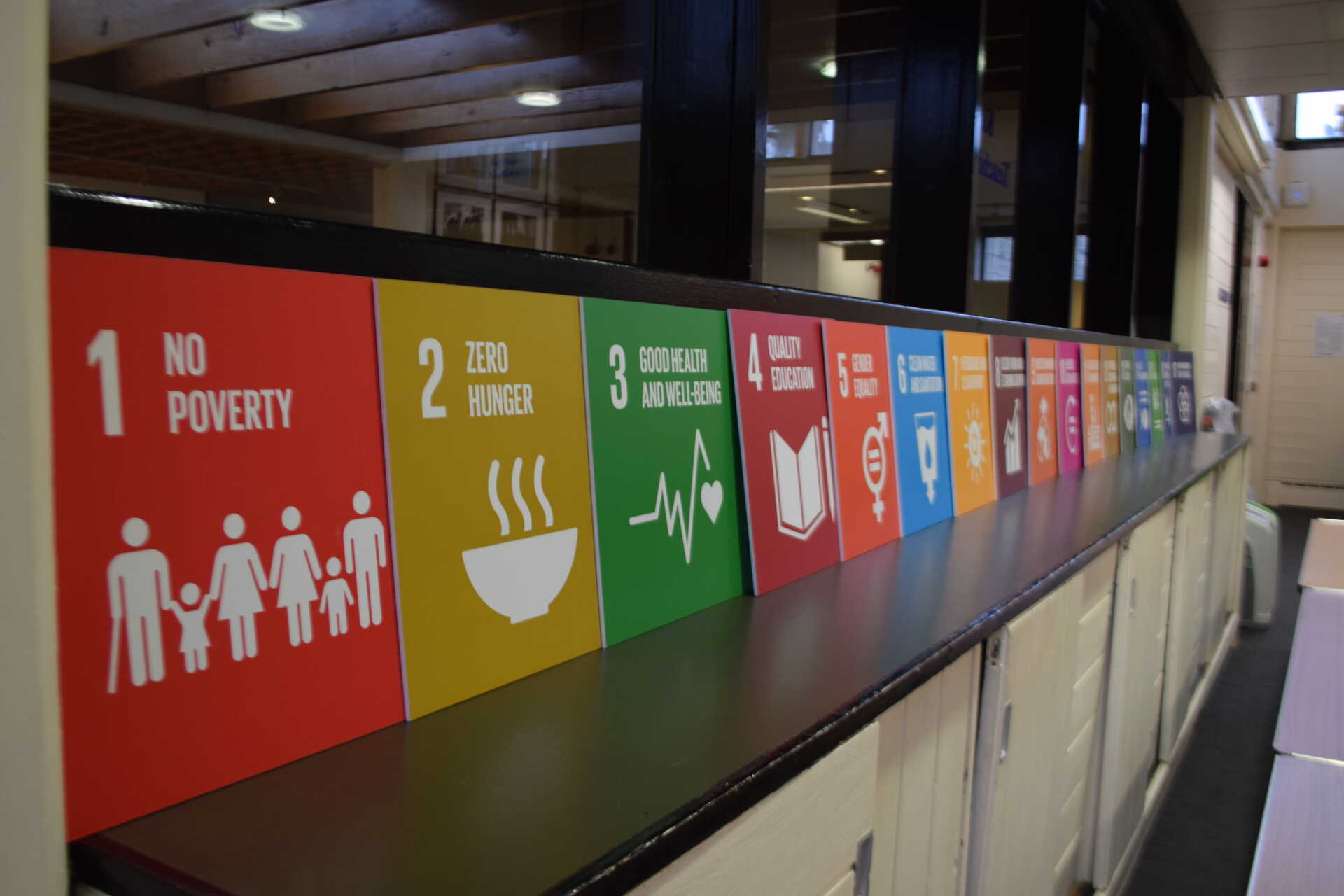 A row of Sustainable Development Goal Icons