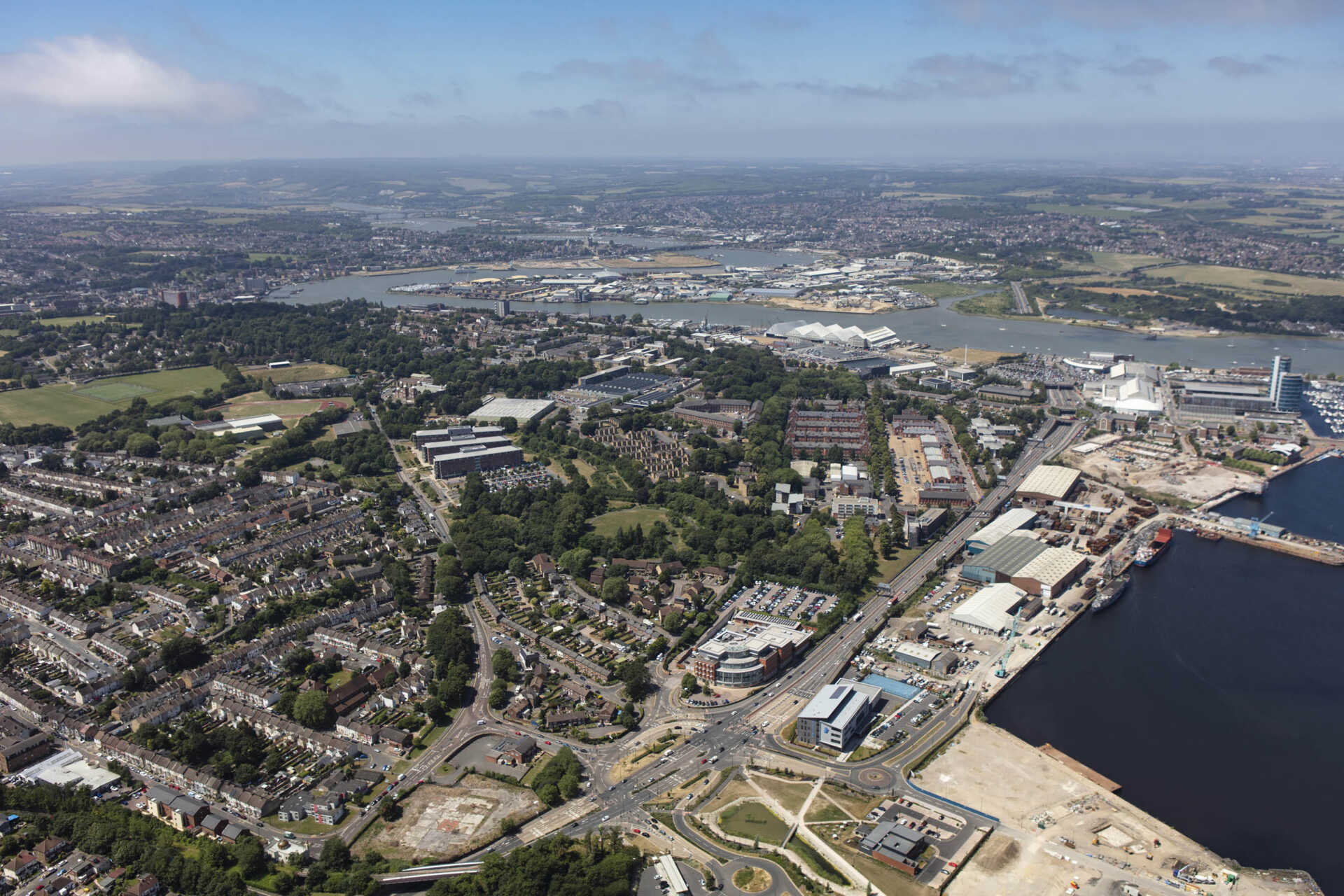 Ariel view of Medway campus