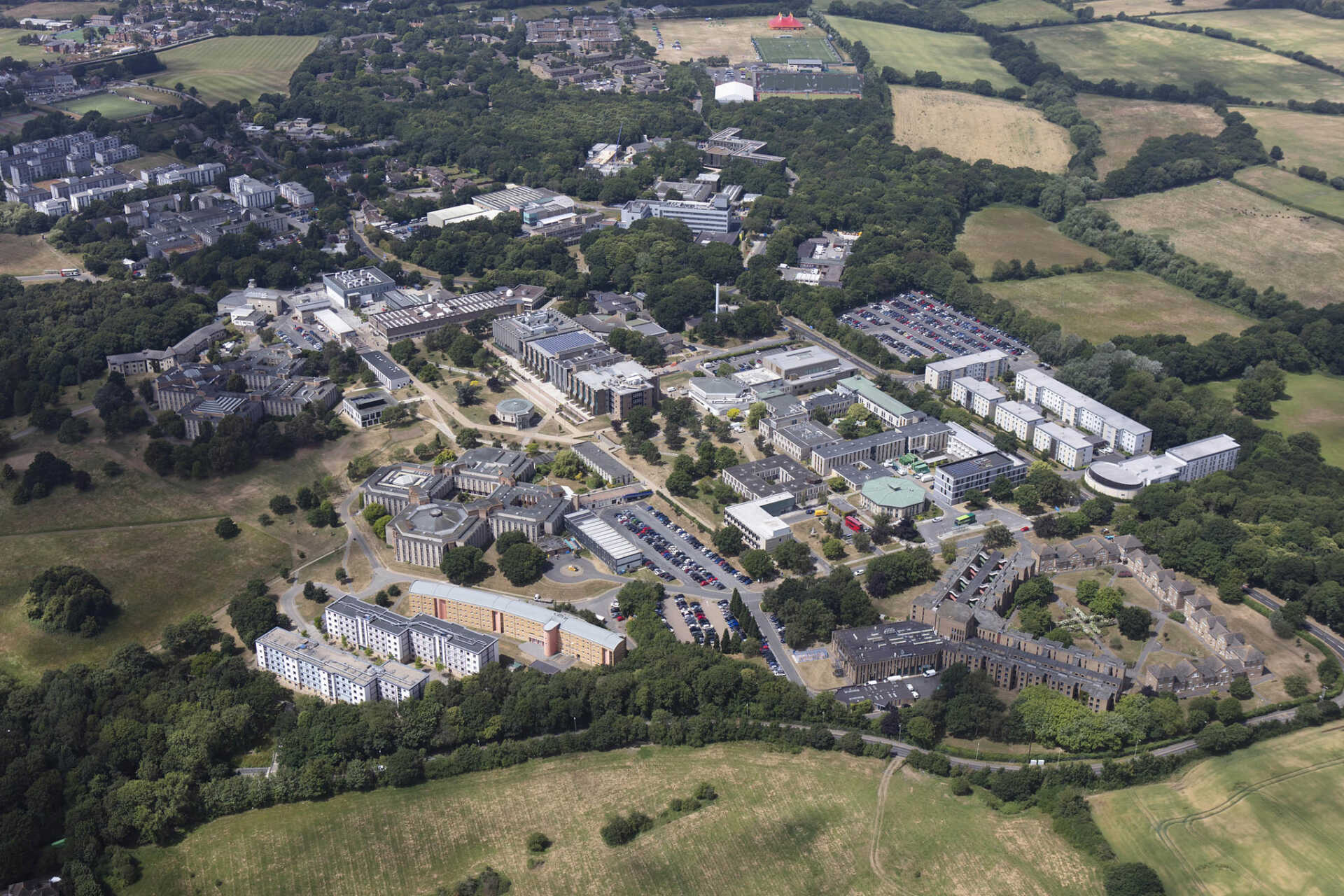 Ariel view of Canterbury campus