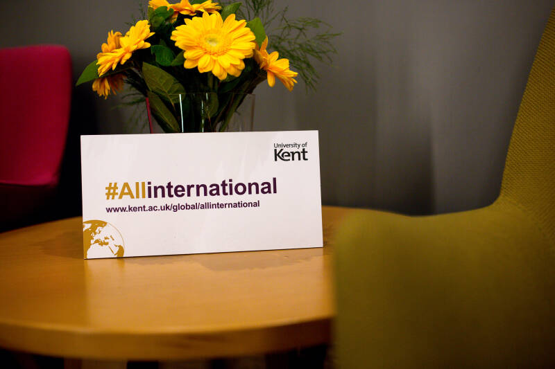 Image of #AllInternational sign