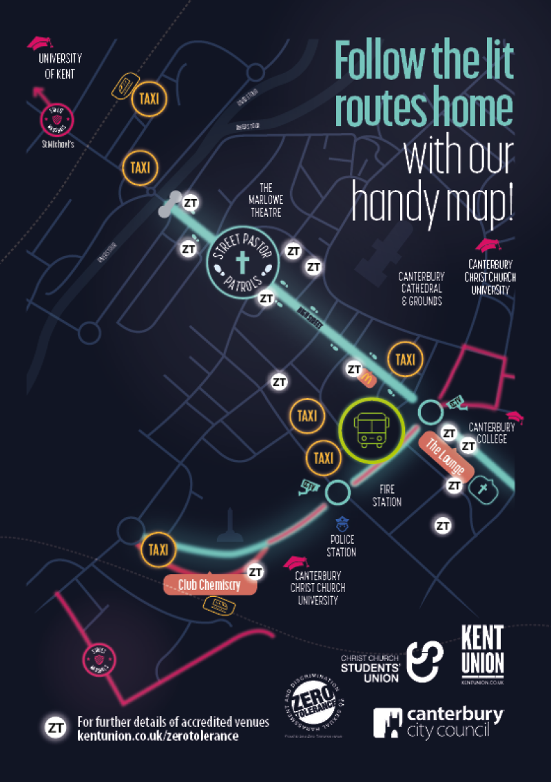 Lit routes map