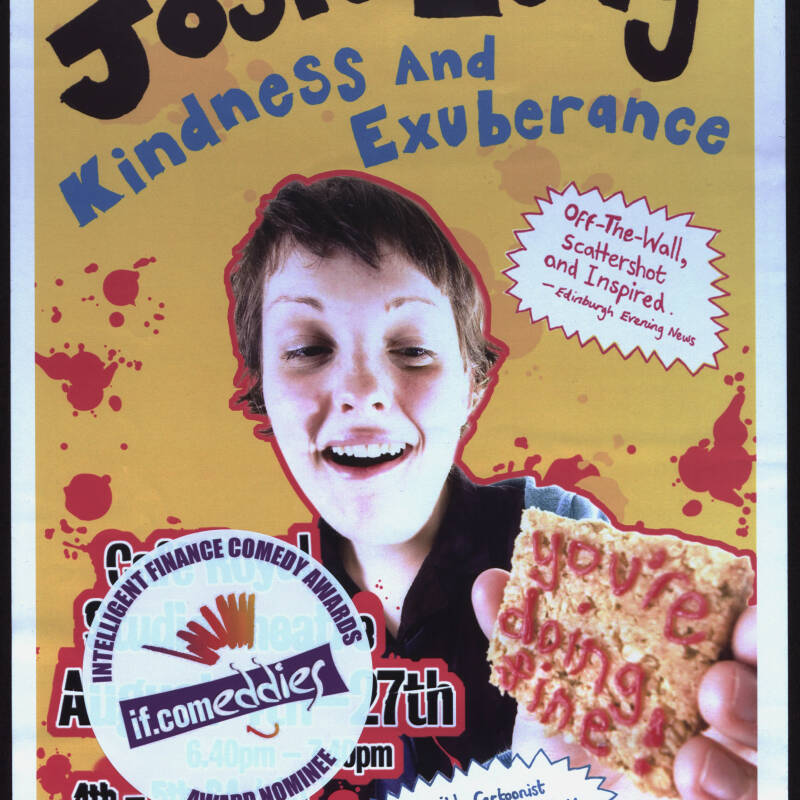 BSUCA/JL/1/4/10: Poster for Edinburgh Fringe shows, Josie Long, 2006.