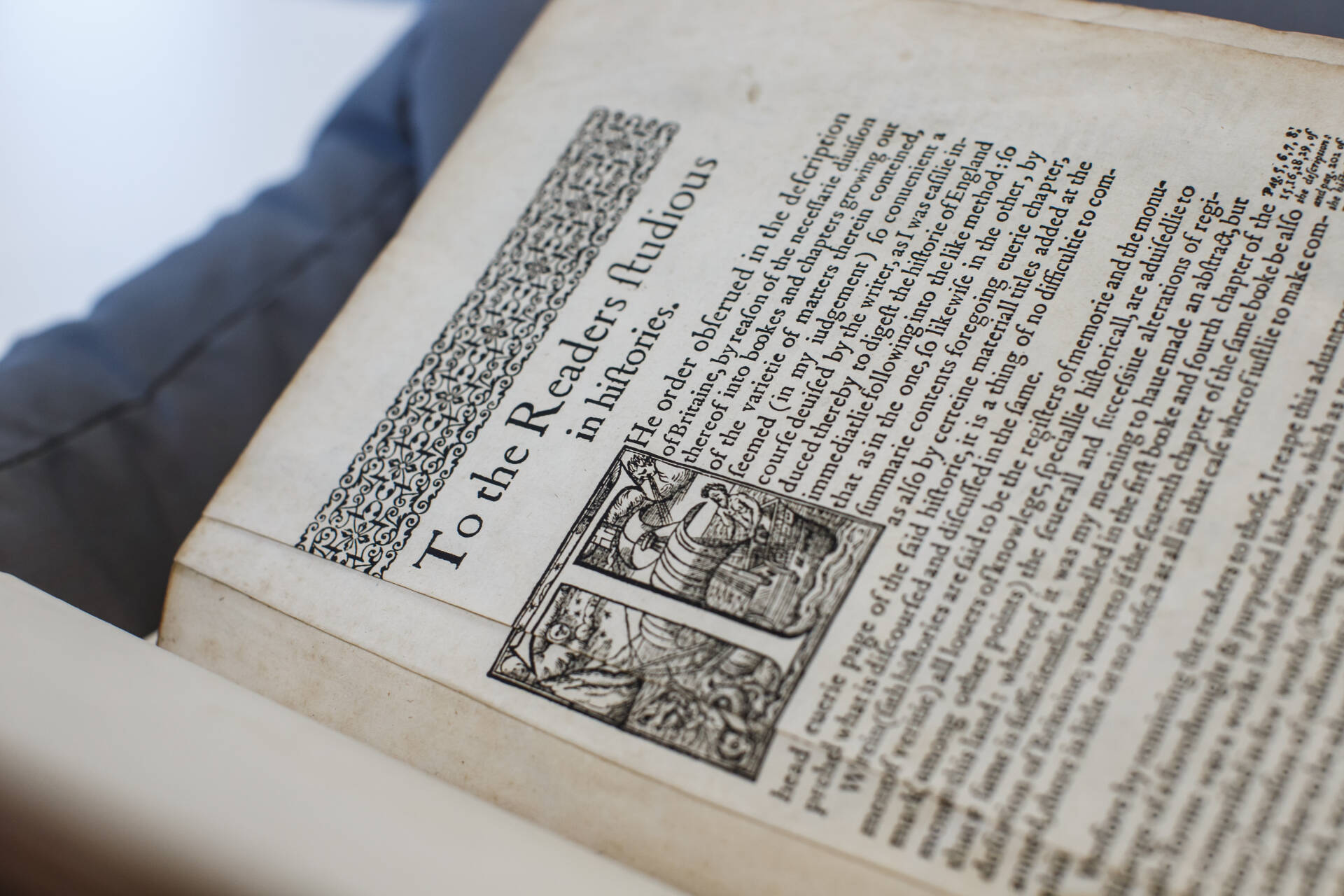 An image of the text Holinshed's Chronicles, published 1587. From our pre-1700 collection.