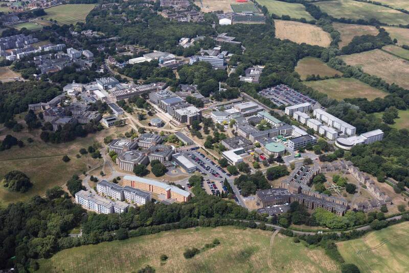 Aerial photo of the Canterbury campus