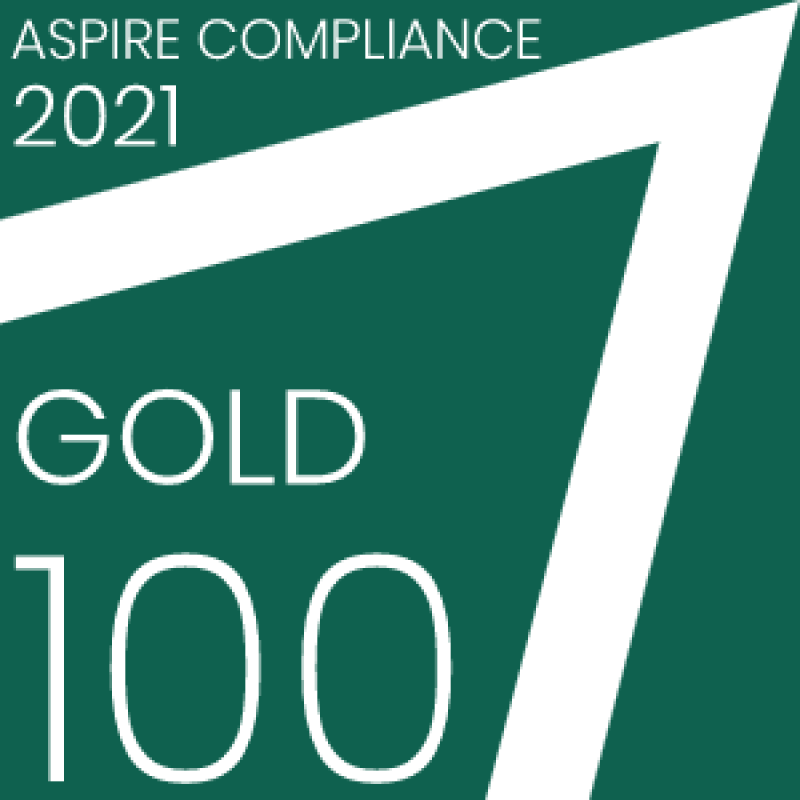 ASPIRE Education Compliance Gold logo. Denotes a score of 100% for Compliance element of the accessibility statement check