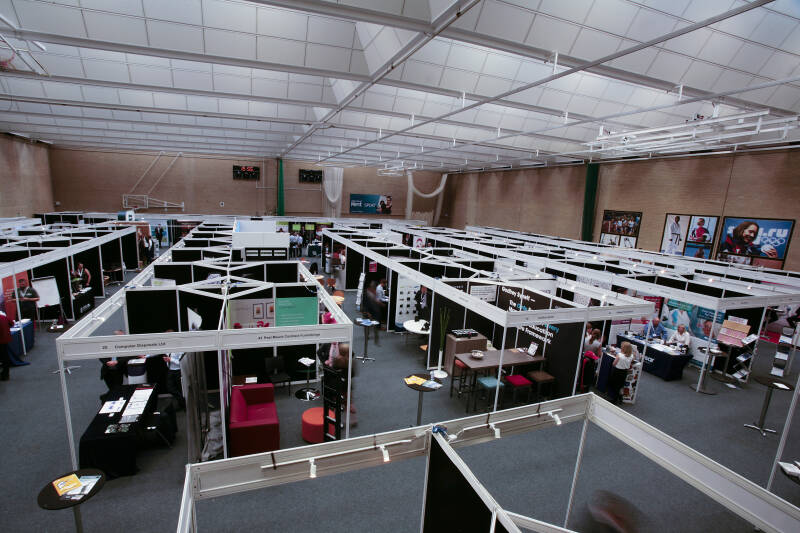 Alternate image of an exhibition layout in the hall from the COUP Conference