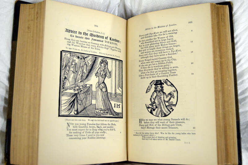 An image of an open book. It is a facsimilie copy of an ealry printed book with images.