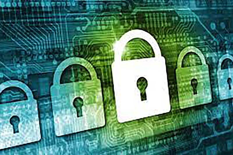 Illustration: padlocks with circuit board in background