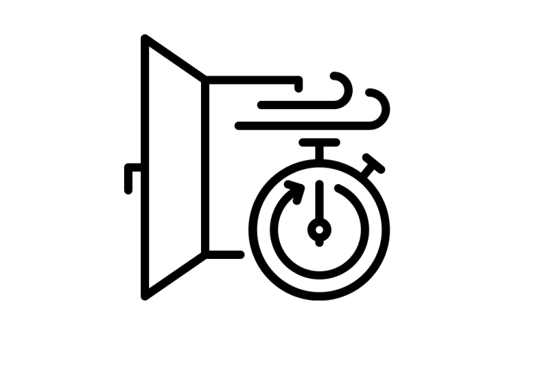 door and timer icon