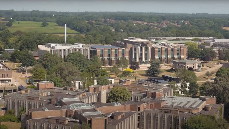 Canterbury campus aerial photo