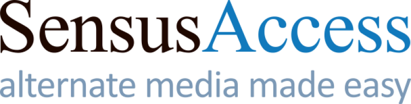 'Sensus Access: Alternate Media Made Easy' logo