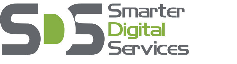 Smarter Digital Services logo in grey and green