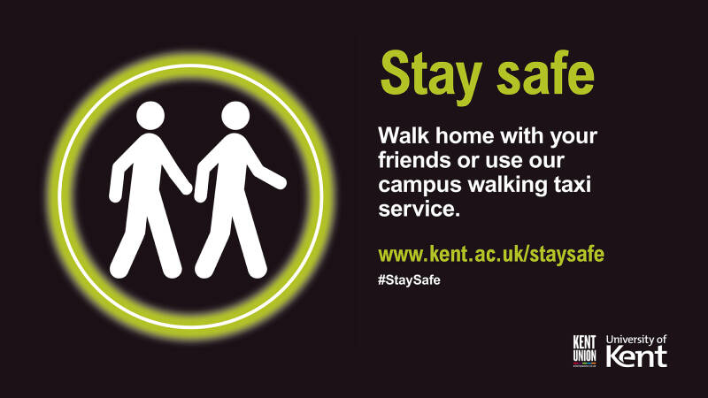 Walk home with your friends or use our campus walking taxi service.