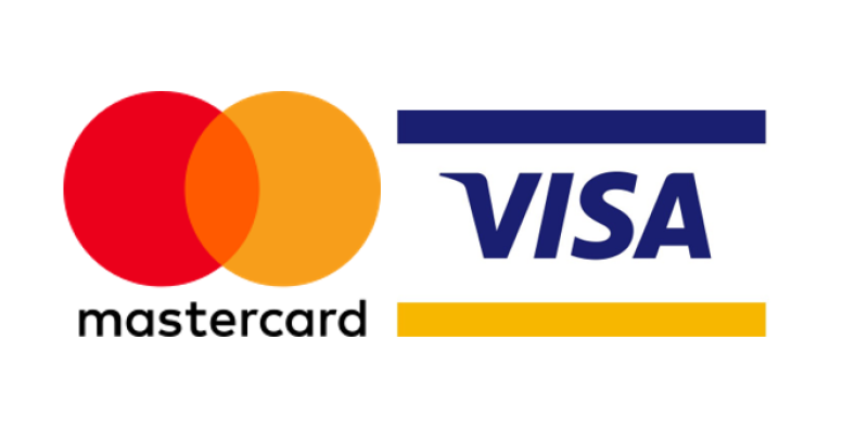 Mastercard and visa logos