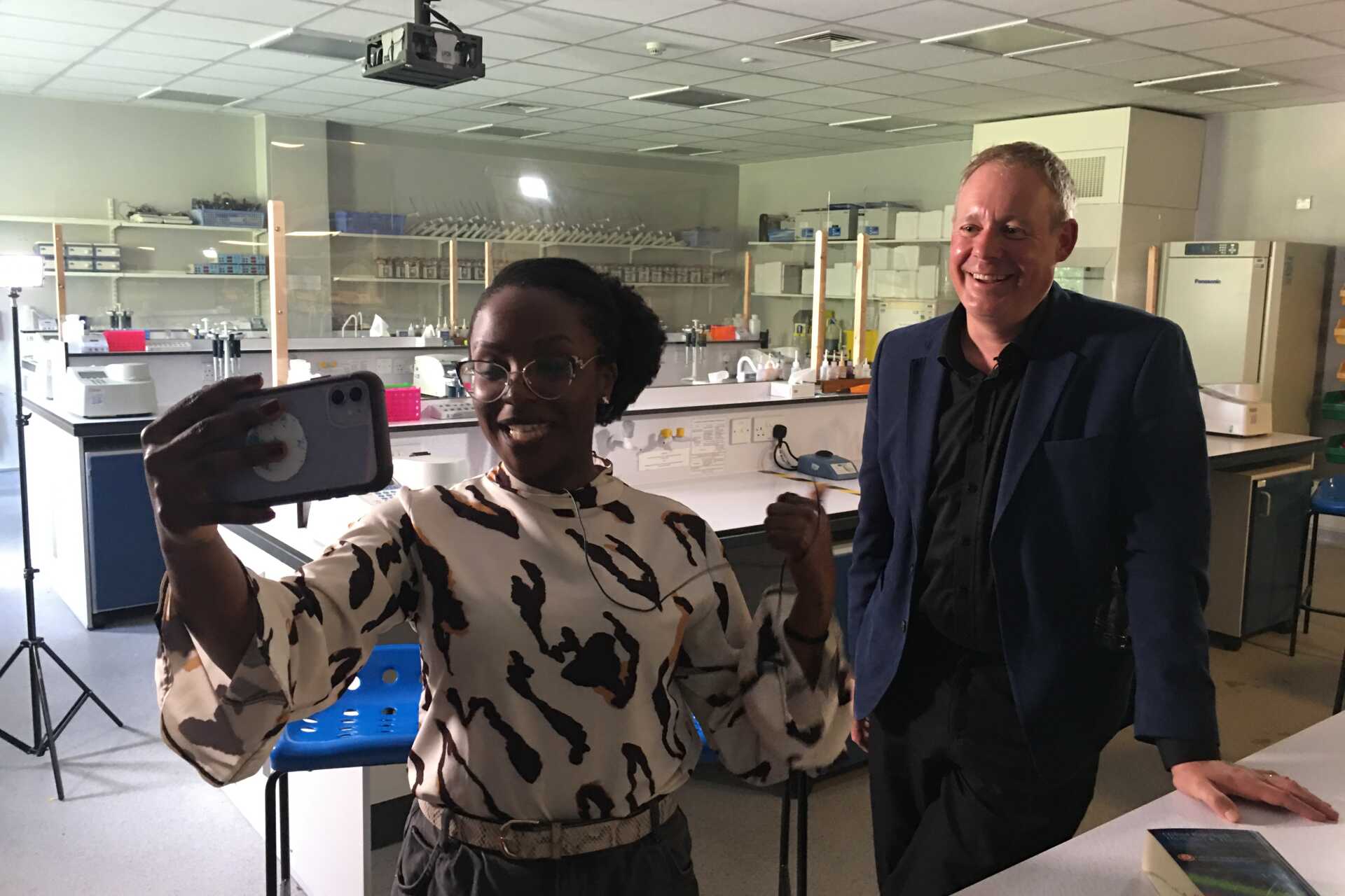 Graduate Ogo Anokwuru and Professor Darren Griffin