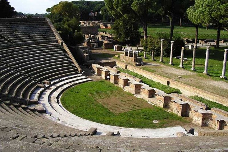 ruins in Ostia Rome