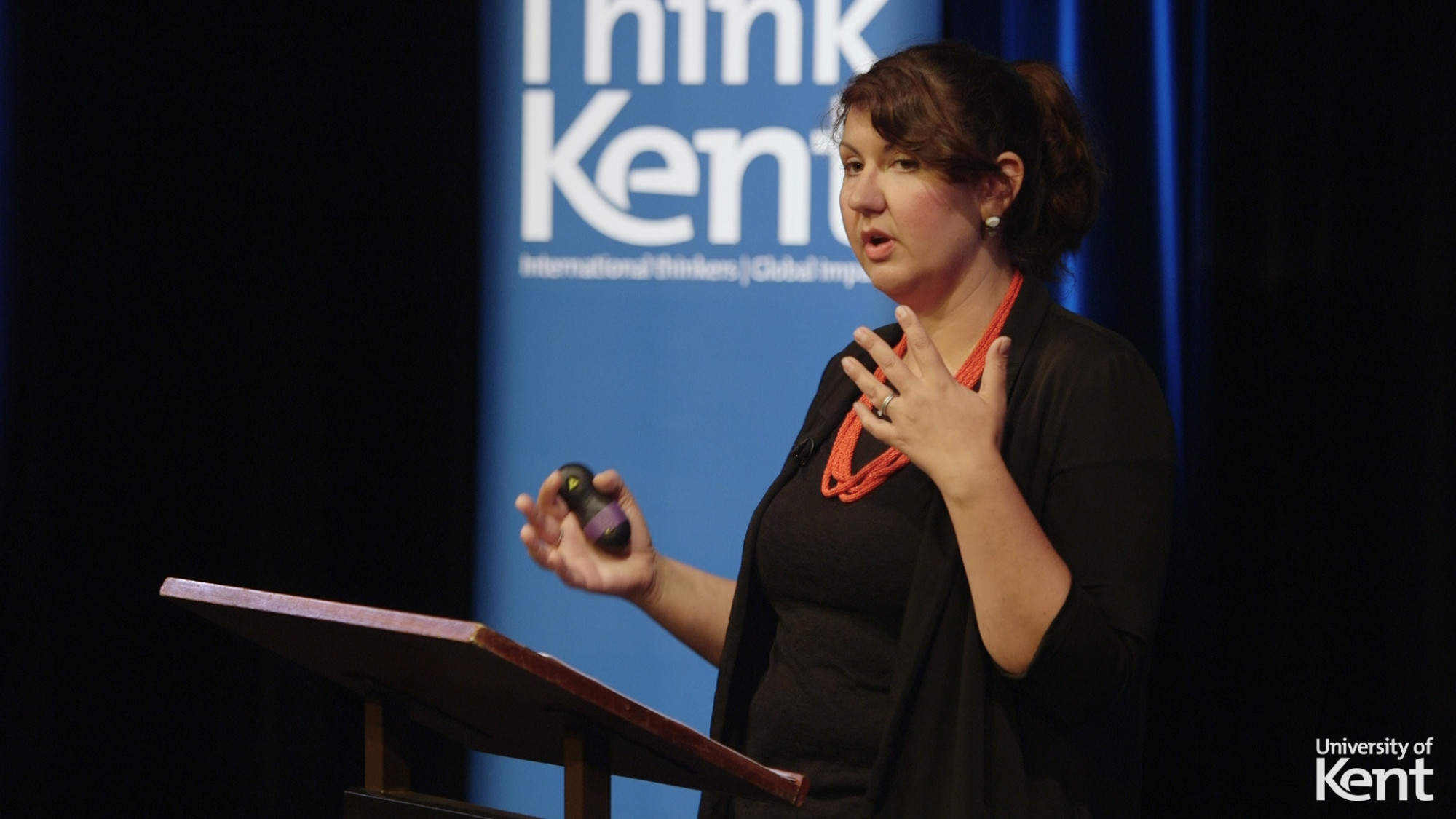 Lois Lee giving Think Kent lecture