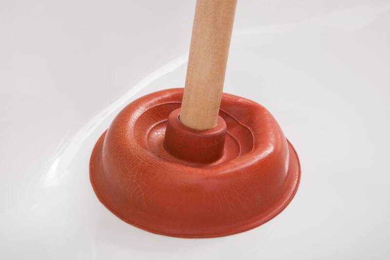 plunger in use on sink
