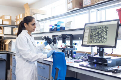 Chandni Manwani in a laboratory