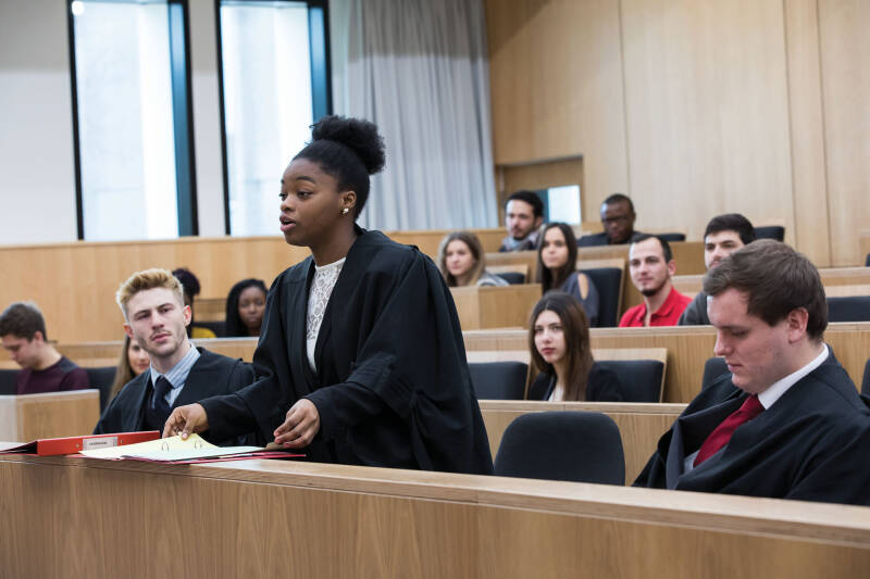 Students in Mooting Chamber