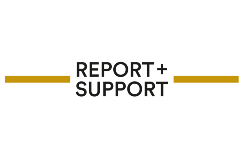 Report and support logo