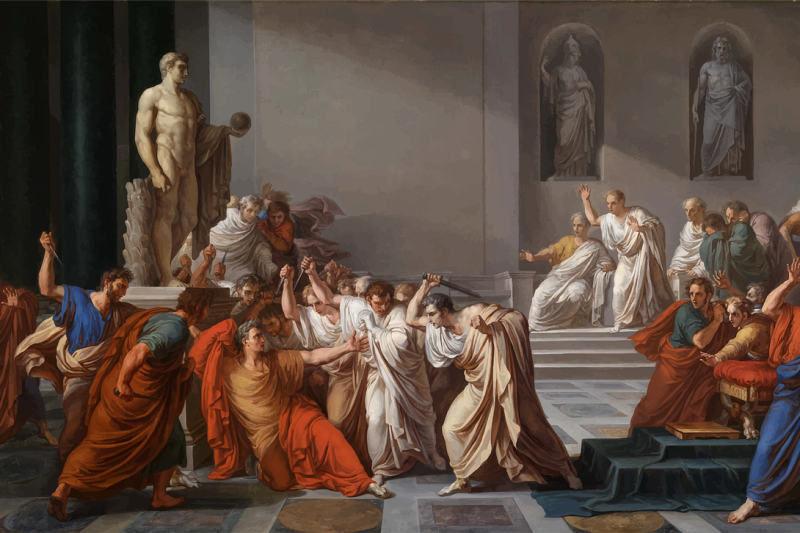 The assassination of Jusius Caesar