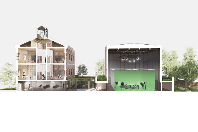 Sectional View of the planned development