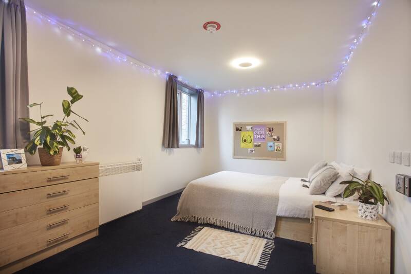 Keynes accessible student flat bedroom.