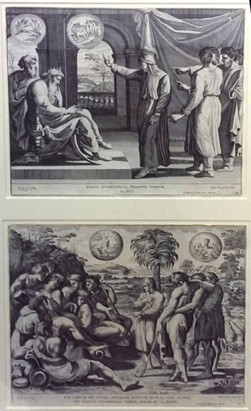 Joseph interpreting Pharaoh's Dream and Joseph Telling His Dream to His Brethren, both after Raphael