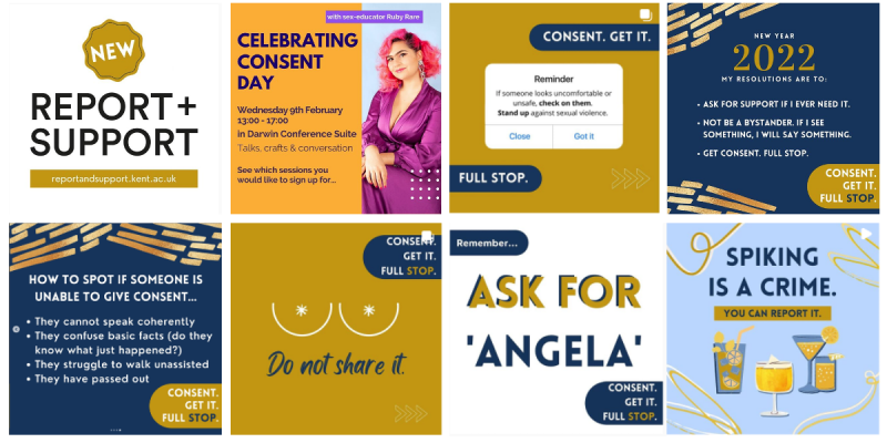 Screenshot of consent campaign-related content posted on Instagram