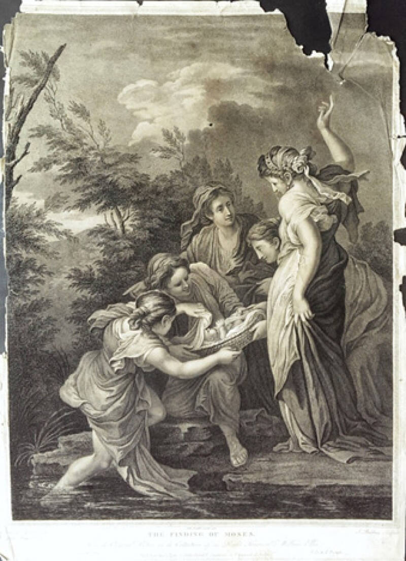Digital image of The Finding of Moses, after Salvator Rosa