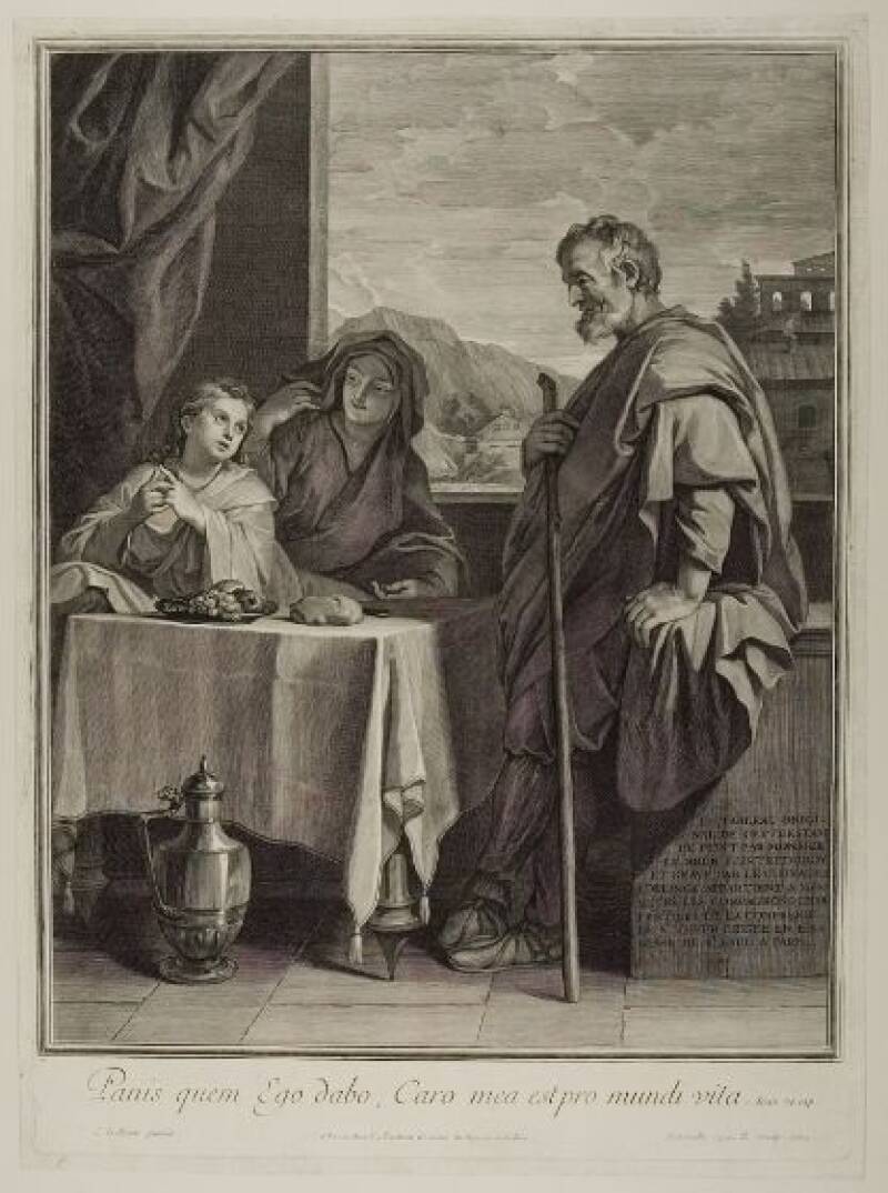 Gerard Edelinck, Le Bénédicité, after Charles Le Brun