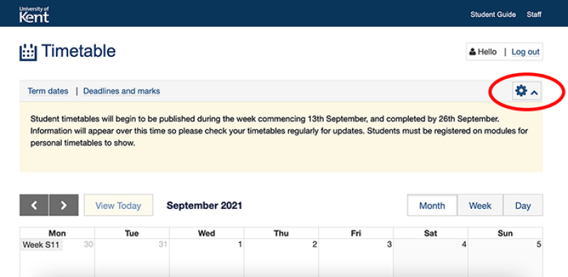 ICalendar Guidance Timetabling University Of Kent