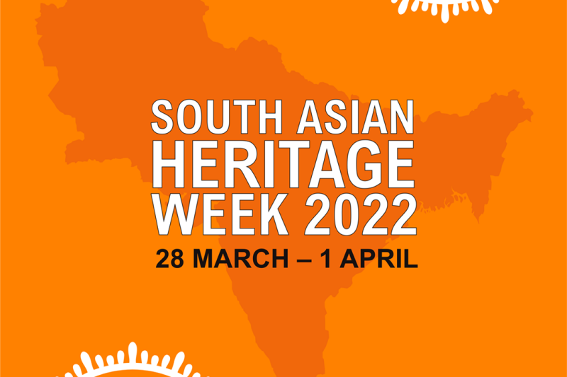 Image shows the logo for South Asian Heritage Week 2022