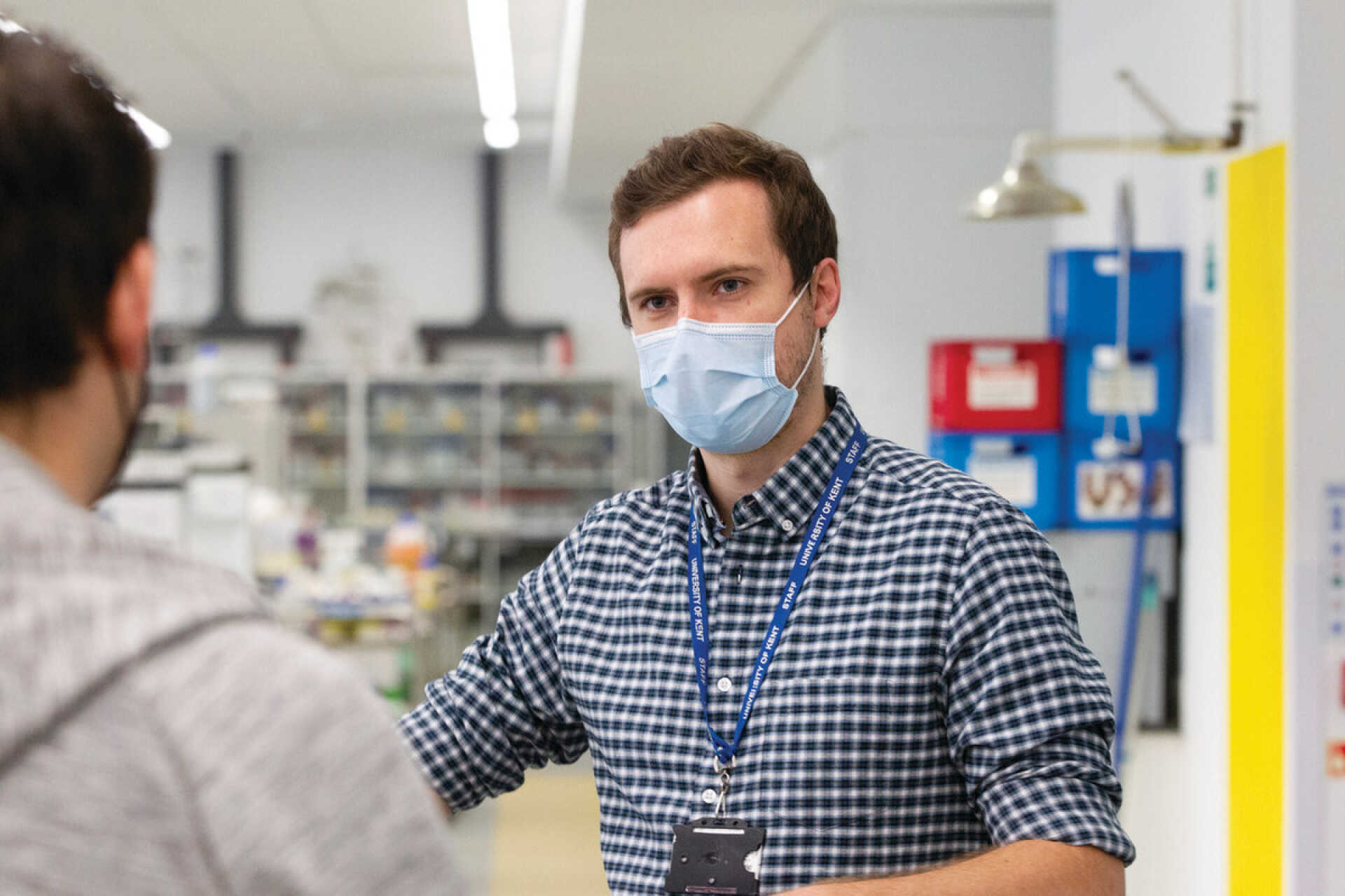 Dr Alex Wright in our chemistry lab