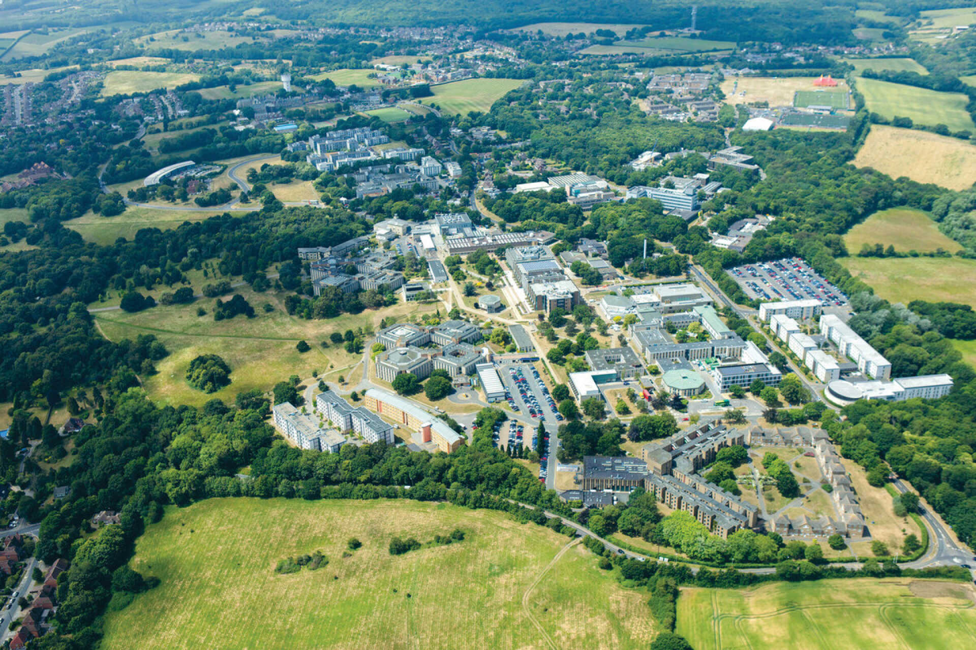 Canterbury campus view from above