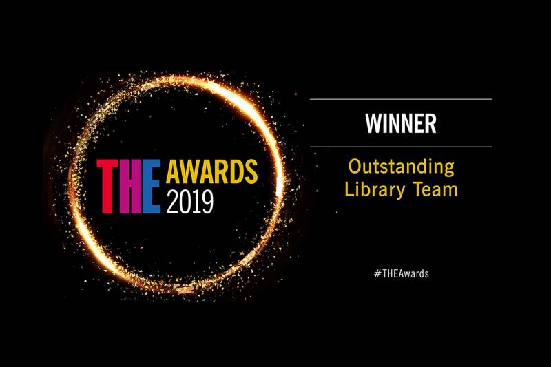 Times Higher Education (THE) Awards 2019: Wiinner, Outstanding Library Team