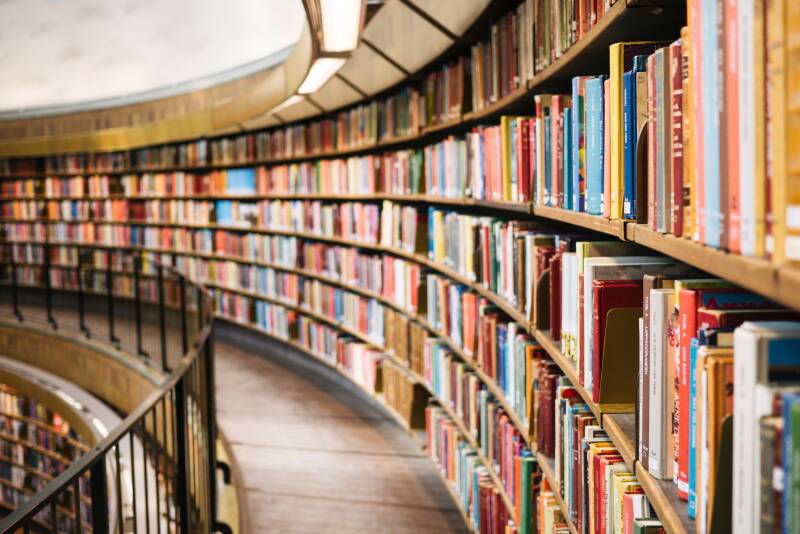 Library shelves