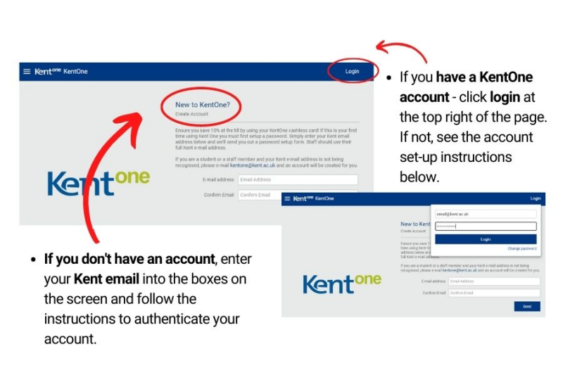Image showing login button at top right of webpage or new registration in centre